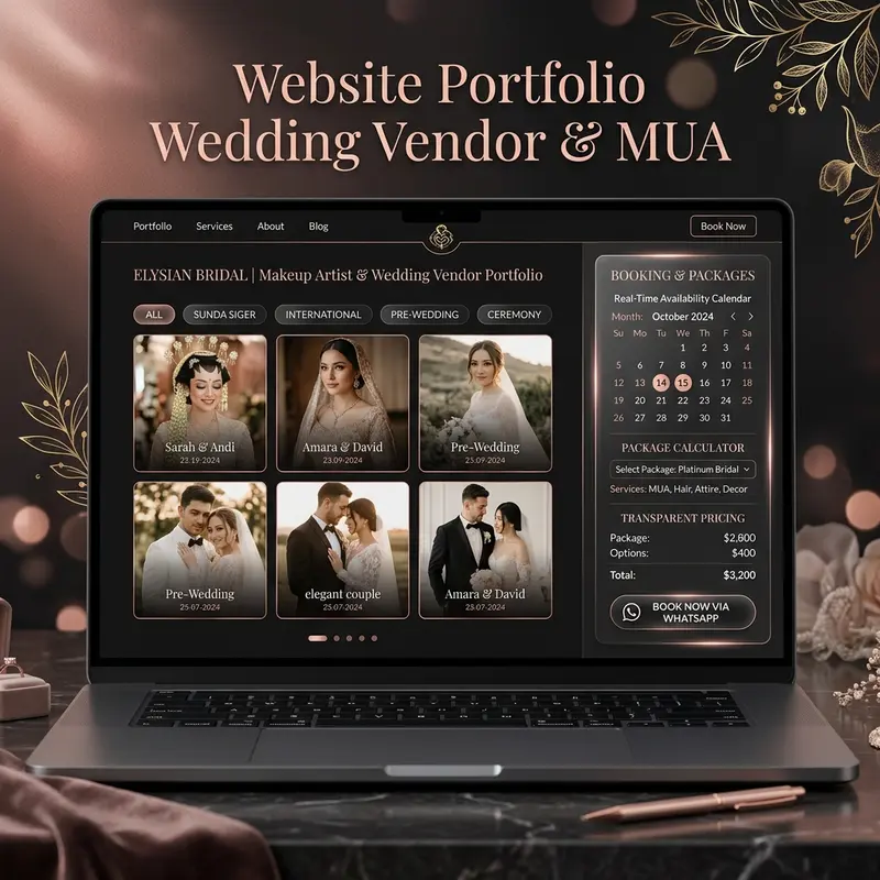 Website Portfolio Wedding Vendor & MUA