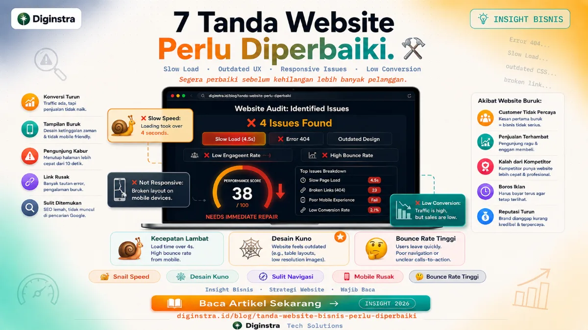 7 Tanda Website Bisnismu Perlu Segera Diperbaiki (Sebelum Kehilangan Lebih Banyak Pelanggan)