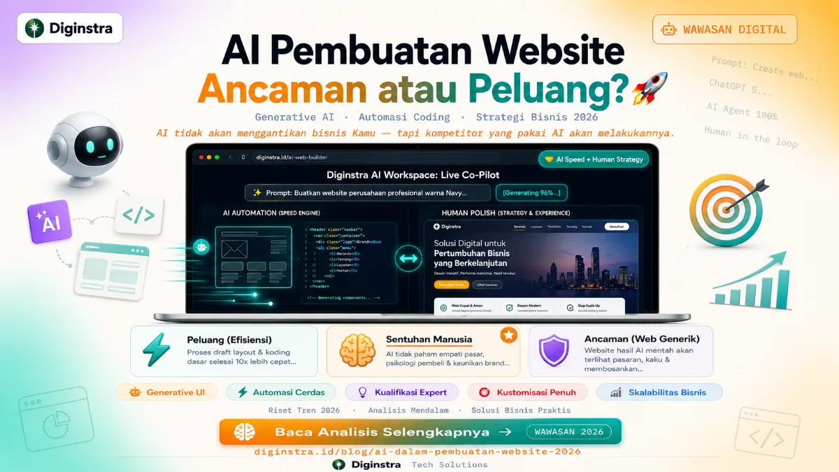 AI dalam Pembuatan Website 2026: Ancaman atau Peluang untuk Bisnis Kamu?