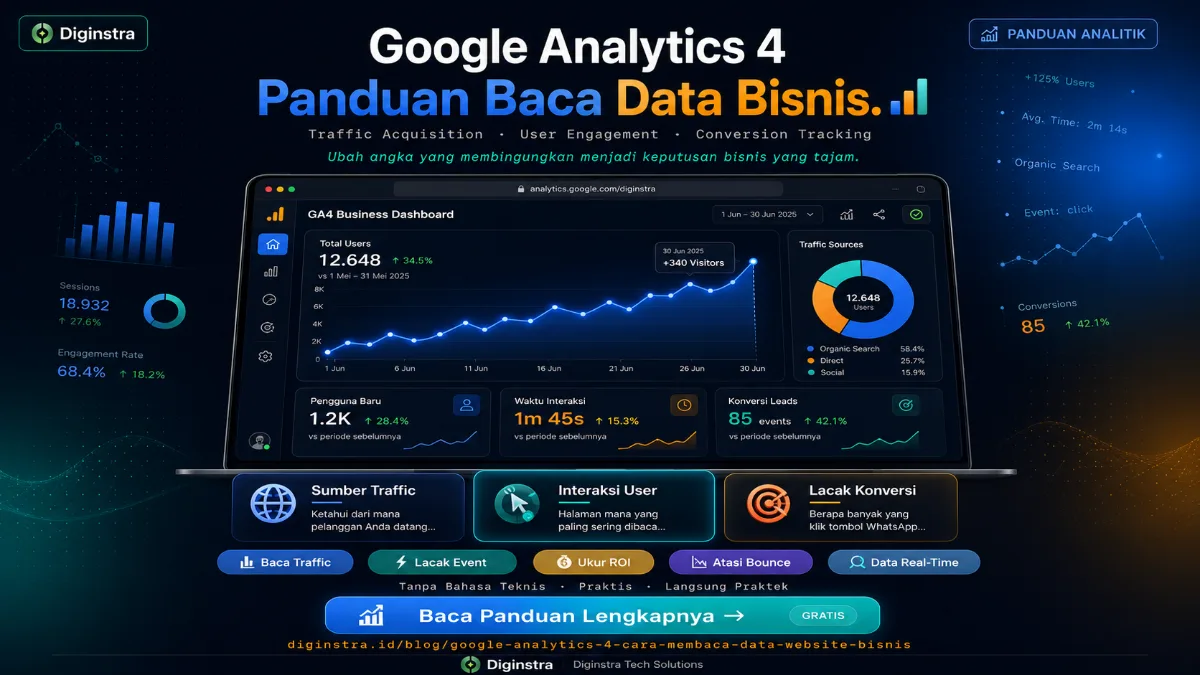 Google Analytics 4 untuk Bisnis: Cara Baca Data Website dan Ambil Keputusan yang Tepat