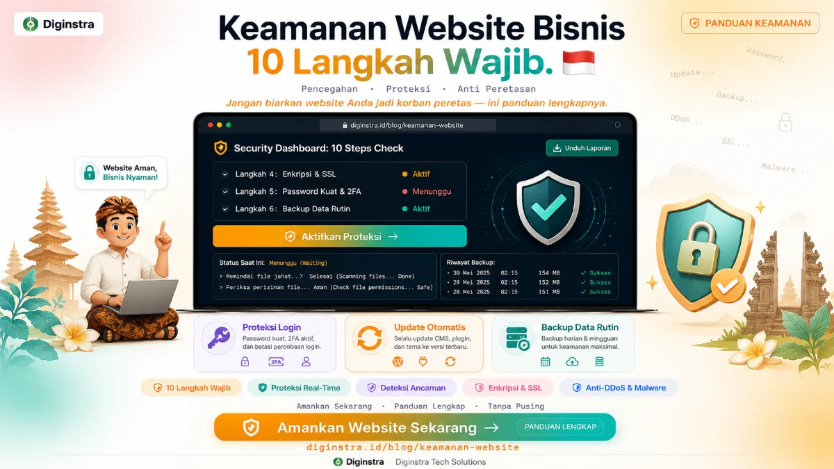 Keamanan Website Bisnis: 10 Langkah Wajib agar Tidak Diretas