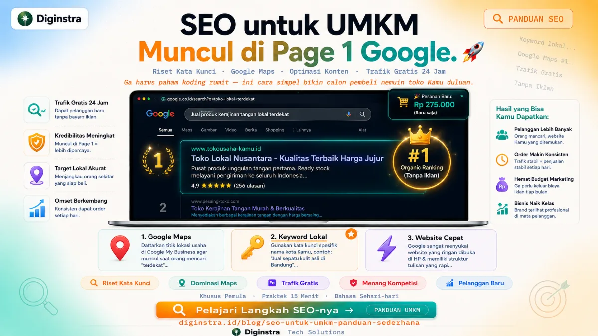SEO untuk UMKM: Panduan Sederhana agar Bisnis Kamu Muncul di Halaman Pertama Google